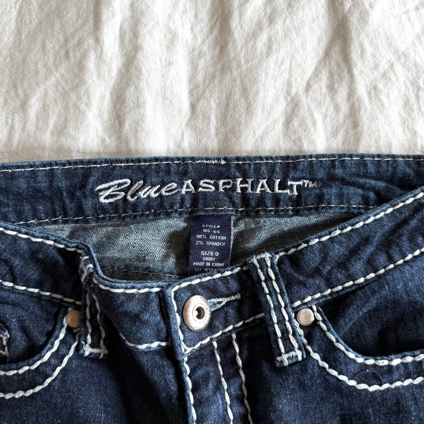 Blue Asphalt Low-Rise Dark Wash Bootcut Jeans - Size XS/S
