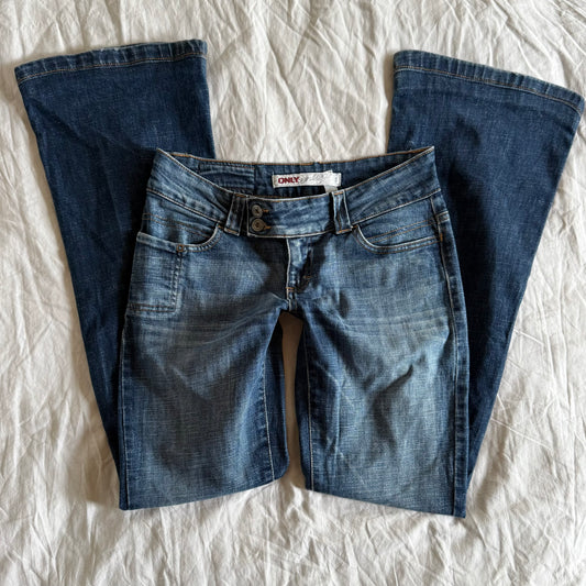 Only Low-Rise Medium Wash Bootcut Jeans - Size S