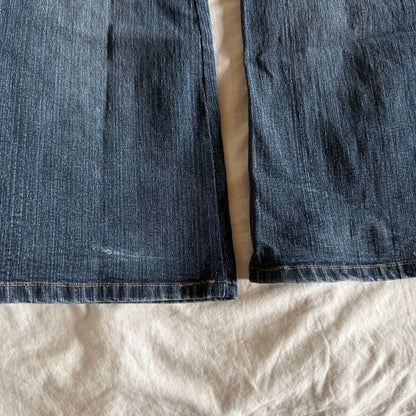 Identità Low-Rise Dark Wash Flared Jeans - Size S