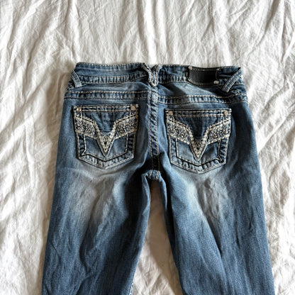 Vigoss Low-Rise Medium Wash Bootcut Jeans - Size XS