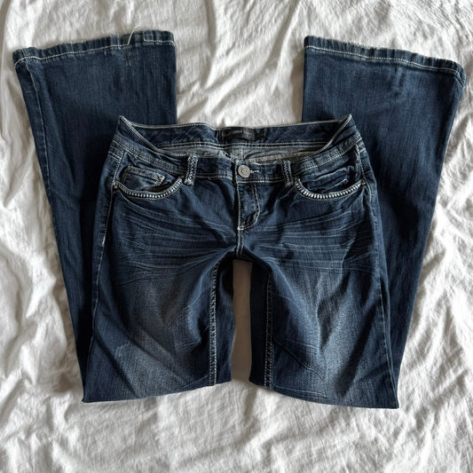 Rue21 Low-Rise Dark Wash Bootcut Jeans - Size L/XL