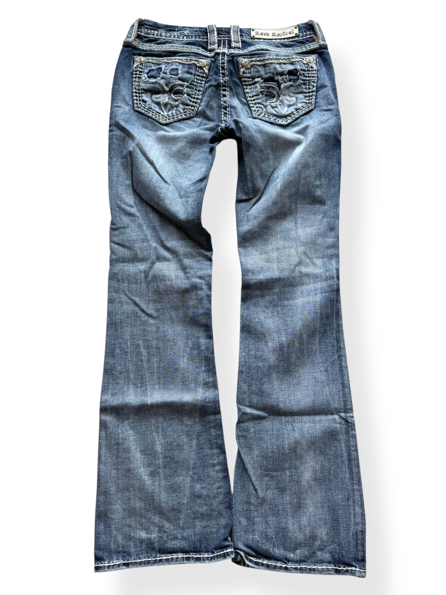 Rock Revival Low-Rise Bootcut Jeans (S)
