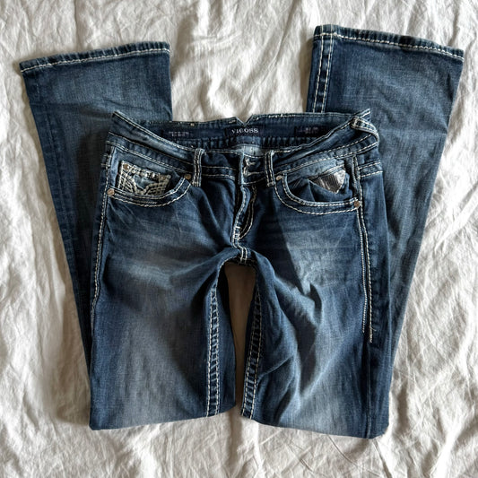 Vigoss Low-Rise Medium Wash Bootcut Jeans - Size M