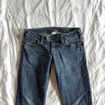 Silver Low-Rise Medium Wash Bootcut Jeans - Size XS