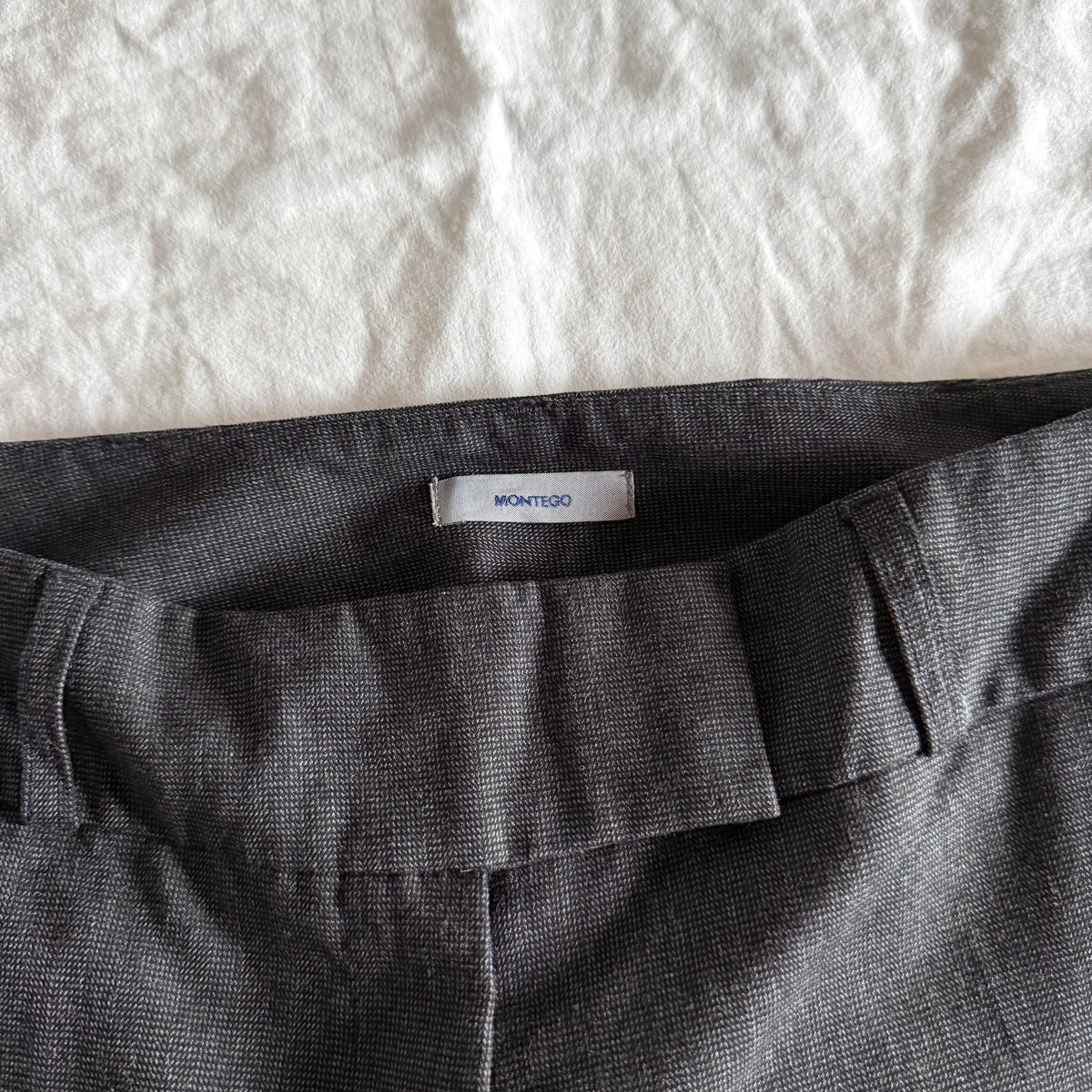 Montego Low-Rise Office Siren Straight Fit Trousers - Size S