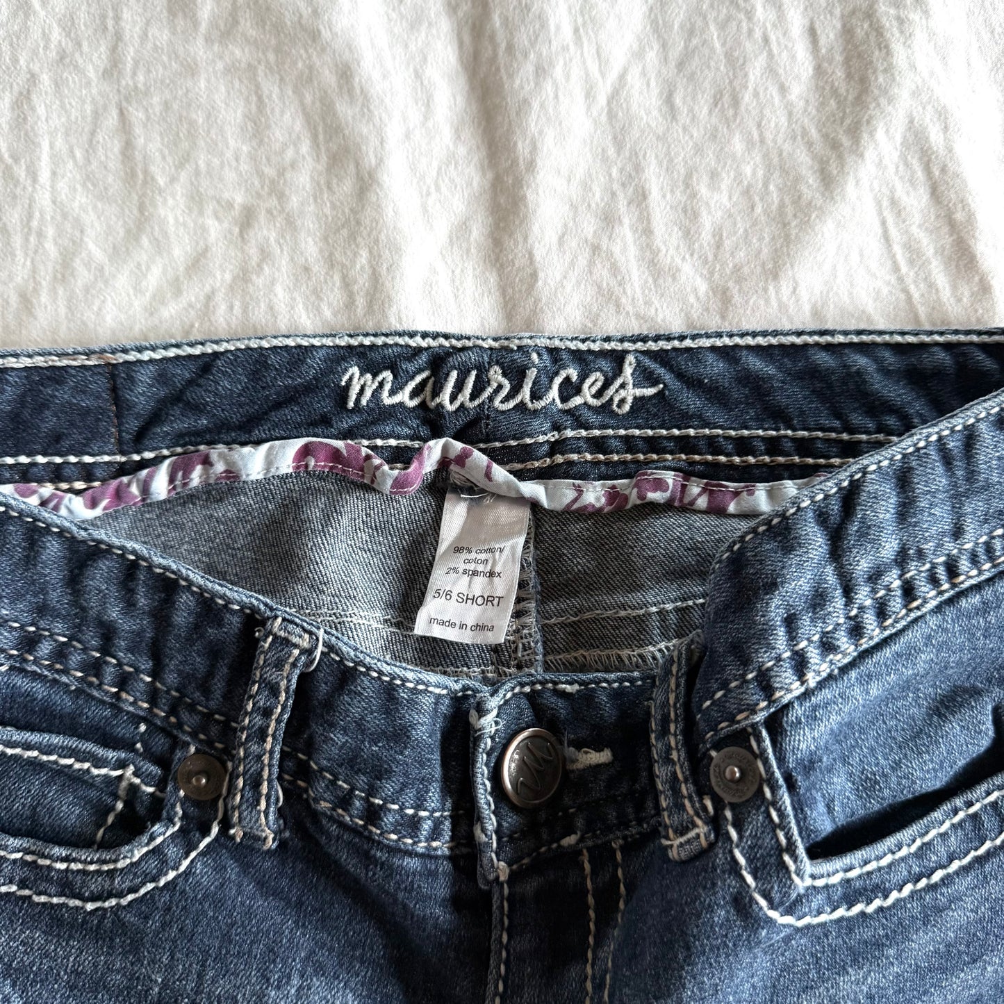 Maurices Low-Rise Dark Wash Bootcut Jeans - Size XS
