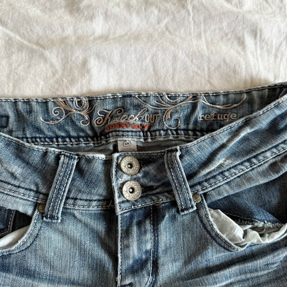 Refuge Low-Rise Light Wash Bootcut Jeans - Size XS
