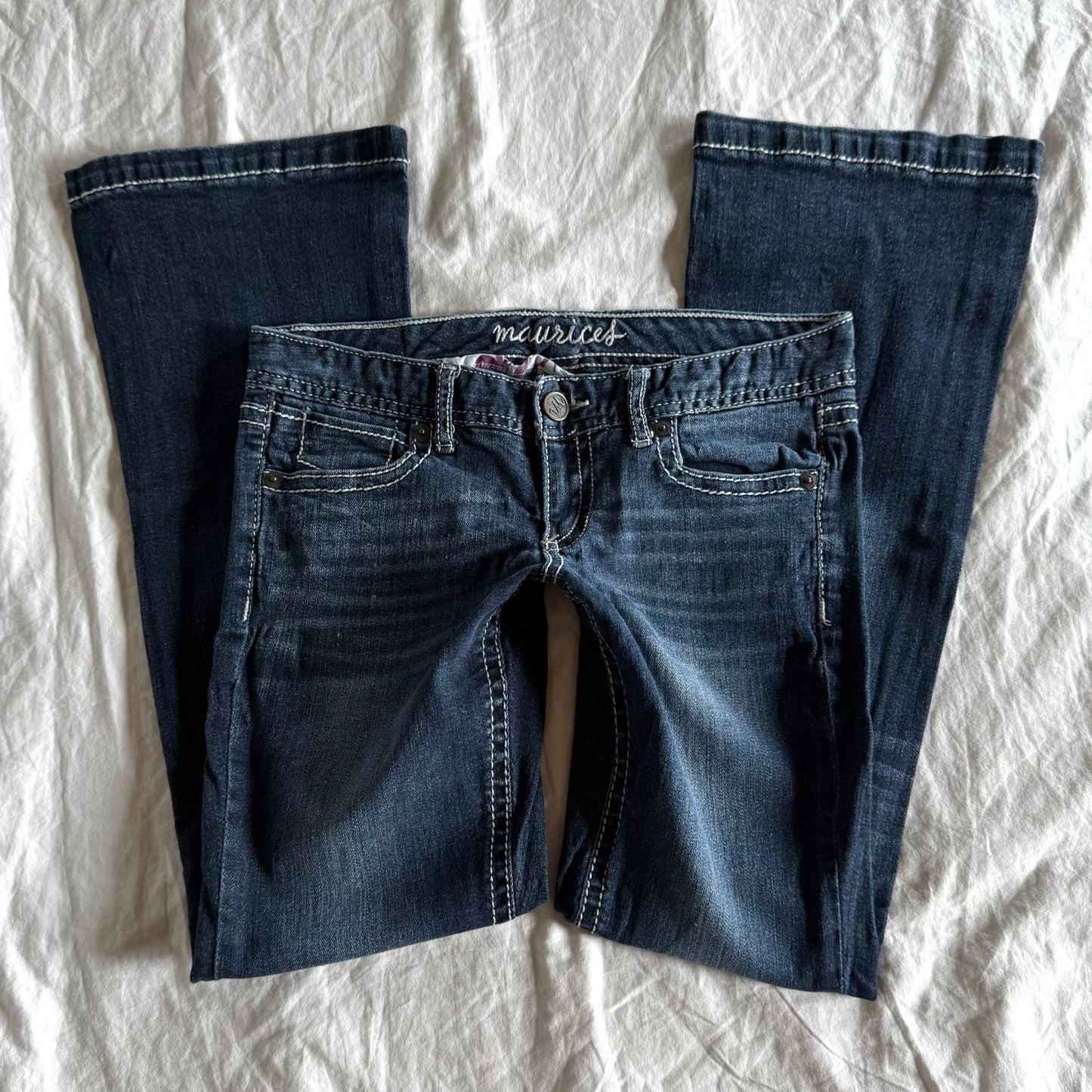 Maurices Low-Rise Dark Wash Bootcut Jeans - Size XS