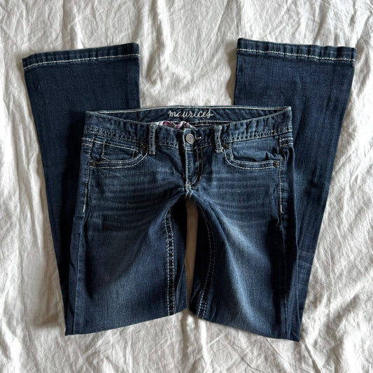 Maurices Low-Rise Dark Wash Bootcut Jeans - Size XS