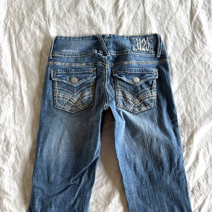 H2J Low-Rise Medium Wash Bootcut Jeans - Size XS