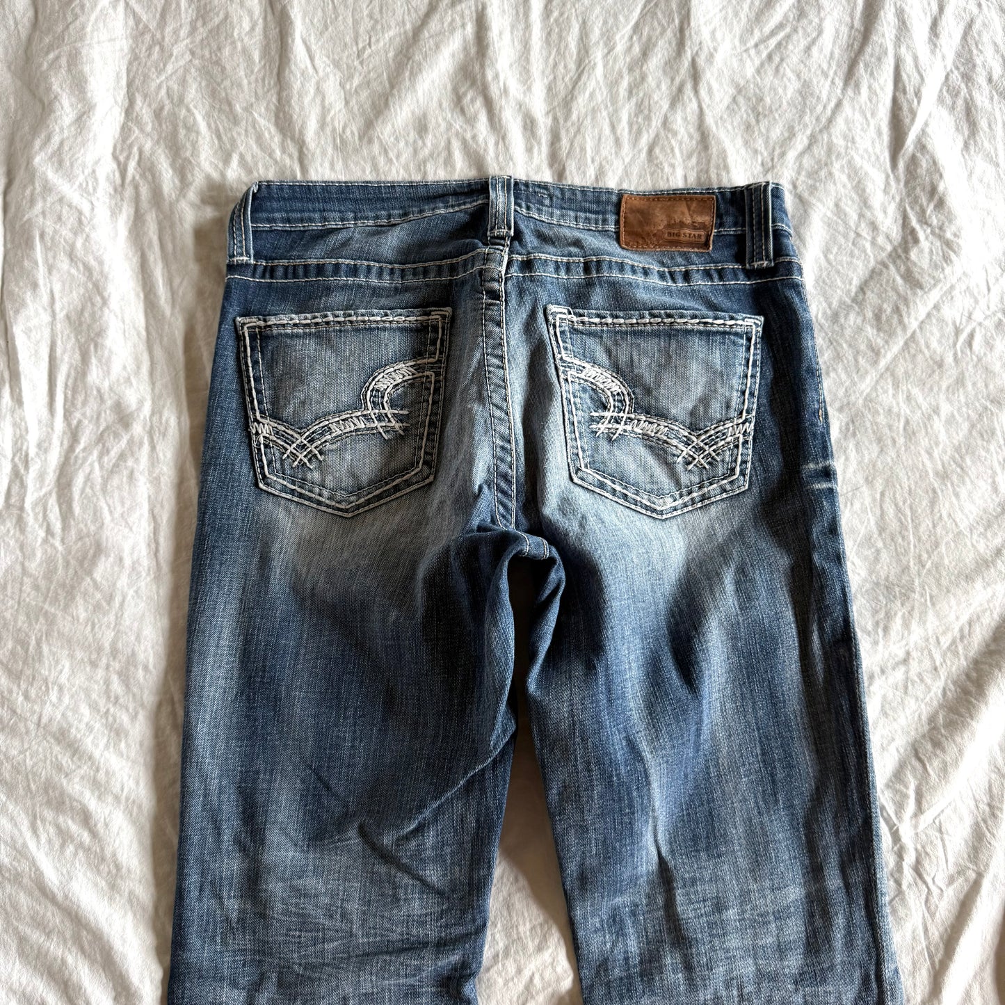 Big Star Low-Rise Medium Wash Bootcut Jeans - Size L