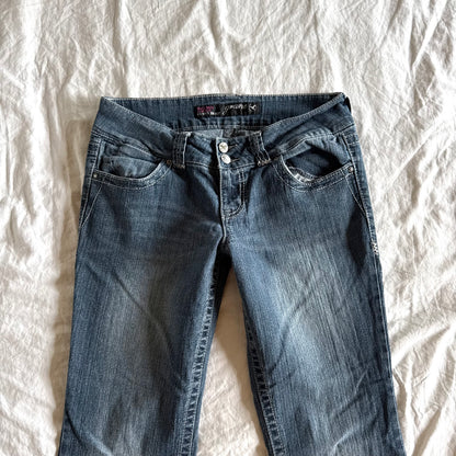 Grane Low-Rise Dark Wash Bootcut Jeans - Size S/M