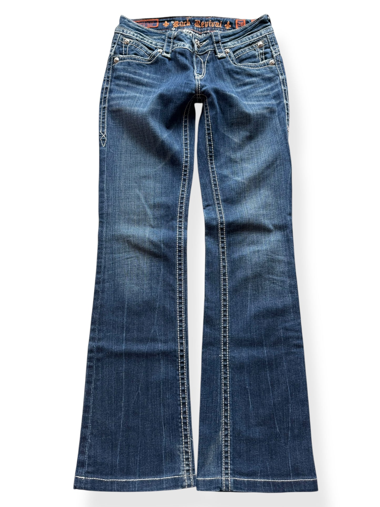 Rock Revival Low-Rise Bootcut Jeans (S)