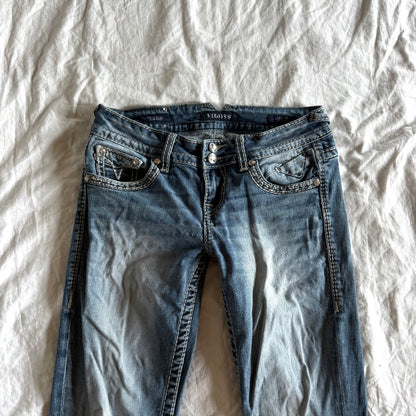 Vigoss Low-Rise Medium Wash Bootcut Jeans - Size XS