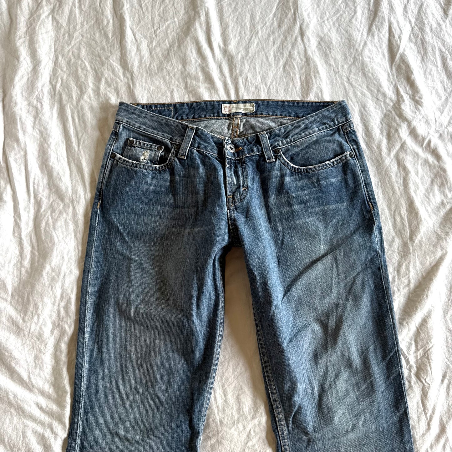 BKE Low-Rise Medium Wash Flared Jeans - Size M