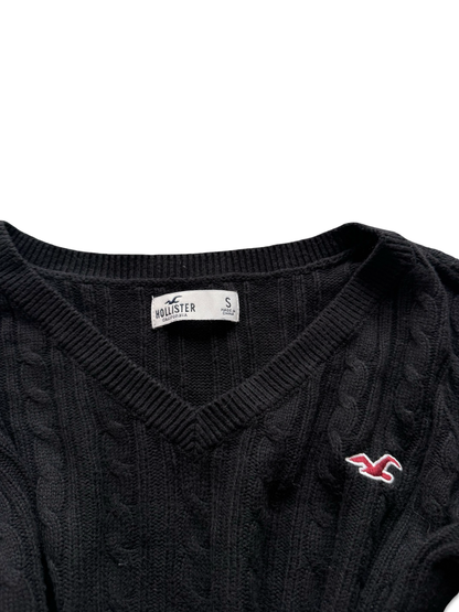 Hollister Black Cable Knit Sweater (S)