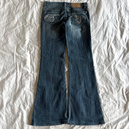 TBY Low-Rise Medium Wash Flared Jeans - Size XS