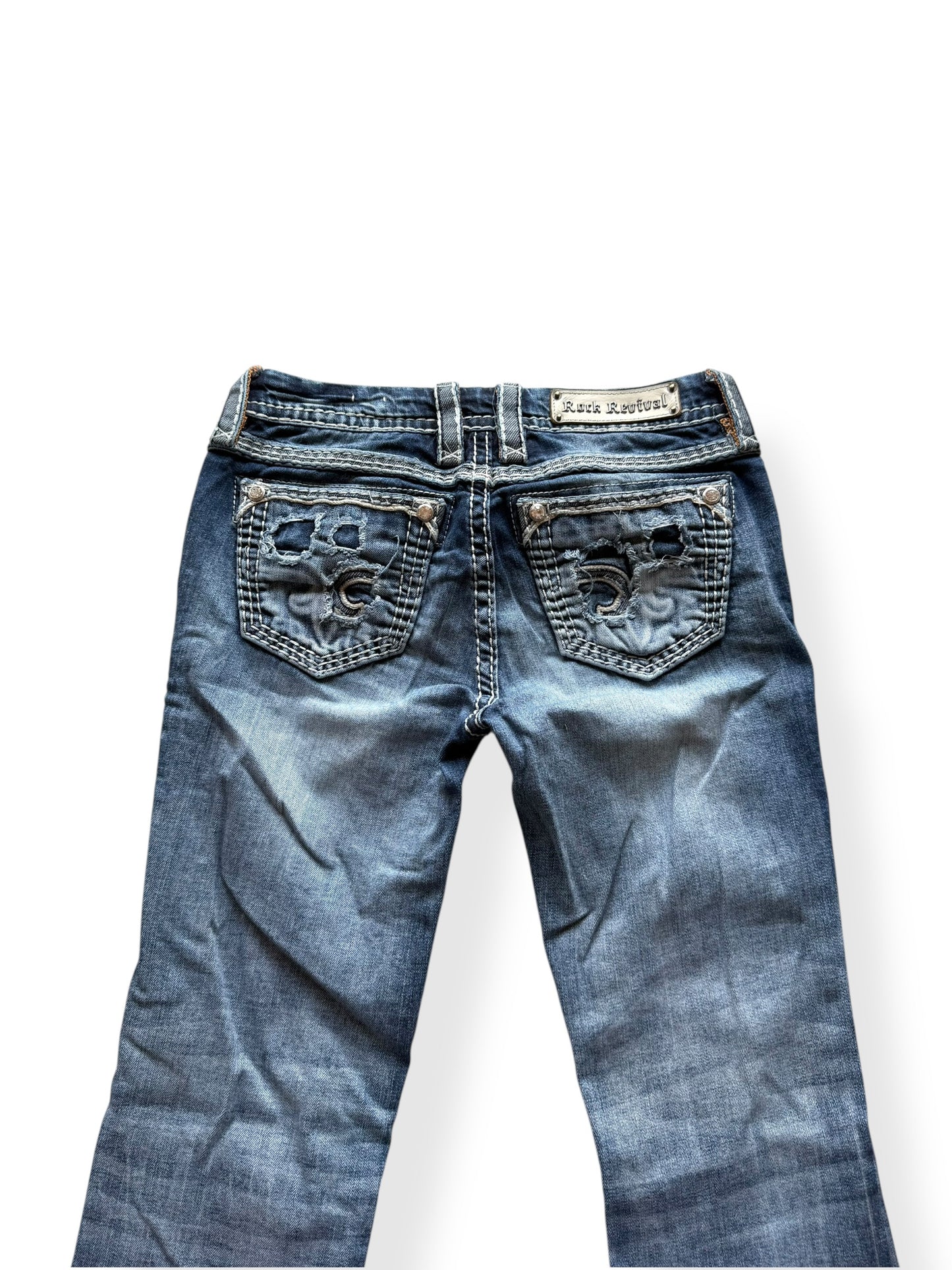 Rock Revival Low-Rise Bootcut Jeans (S)