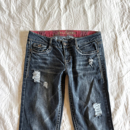 Wallflower Low-Rise Dark Wash Straight Fit Jeans - Size L