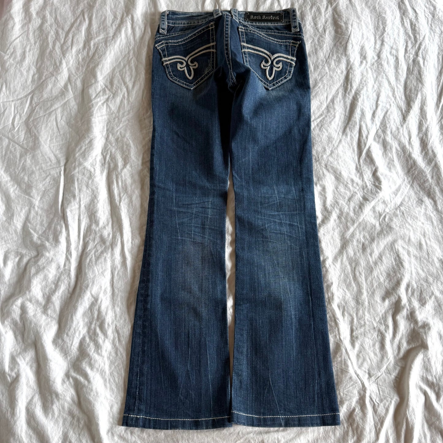 Rock Revival Low-Rise Dark Wash Bootcut Jeans - Size XS