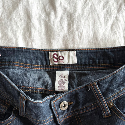 SO Low-Rise Dark Wash Flared Jeans - Size M/L