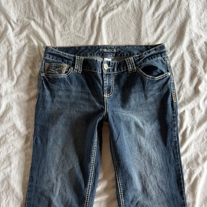 Maurices Low-Rise Medium Wash Bootcut Jeans - Size L