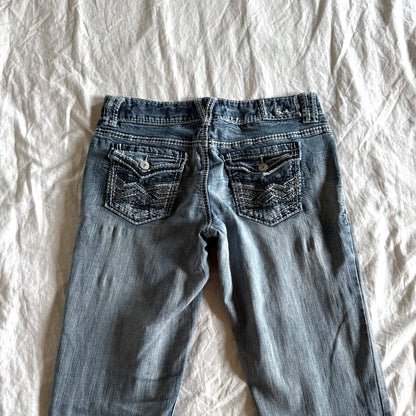Amethyst Low-Rise Light Wash Bootcut Jeans - Size S