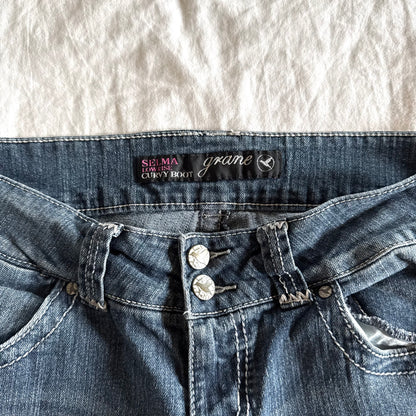 Grane Low-Rise Dark Wash Bootcut Jeans - Size S/M