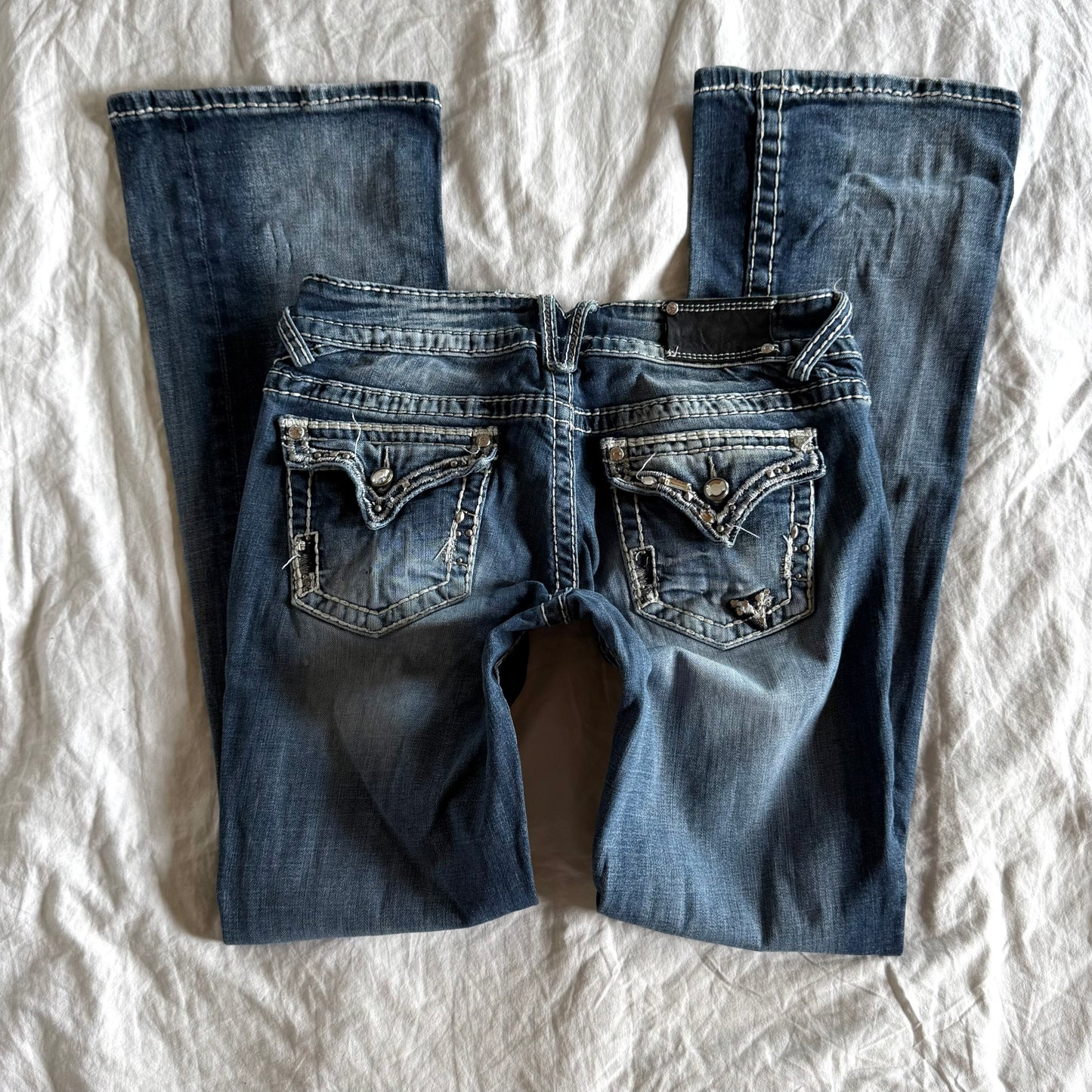 Vigoss Low-Rise Medium Wash Bootcut Jeans - Size M