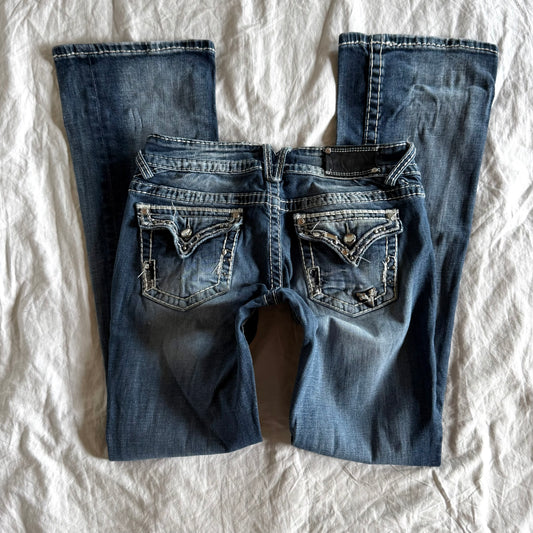 Vigoss Low-Rise Medium Wash Bootcut Jeans - Size M
