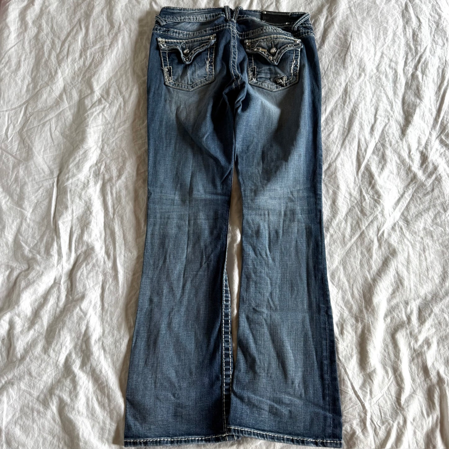 Vigoss Low-Rise Medium Wash Bootcut Jeans - Size M