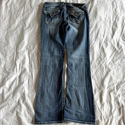 Vigoss Low-Rise Medium Wash Bootcut Jeans - Size M