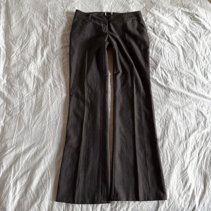 Vero Moda Low-Rise Office Siren Pinstriped Bootcut Trousers - Size S