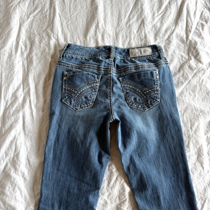 Ariya Low-Rise Light Wash Bootcut Jeans - Size S