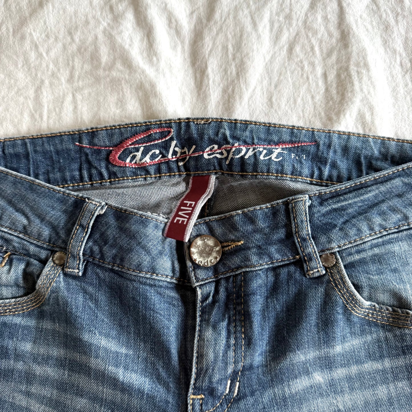 Edc by Esprit Low-Rise Medium Wash Bootcut Jeans - Size S/M