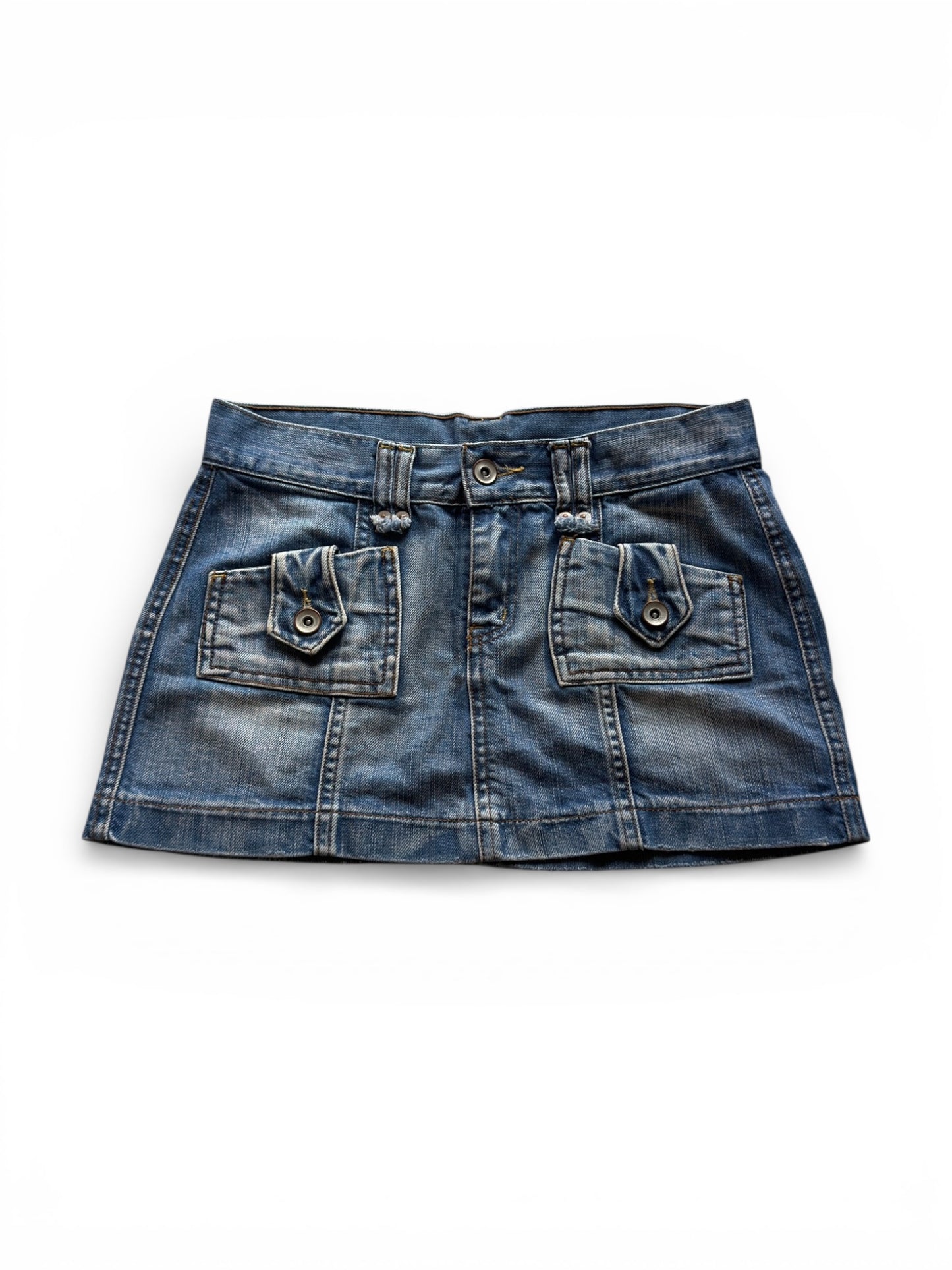 Vintage Denim Mini Skirt (XXS)
