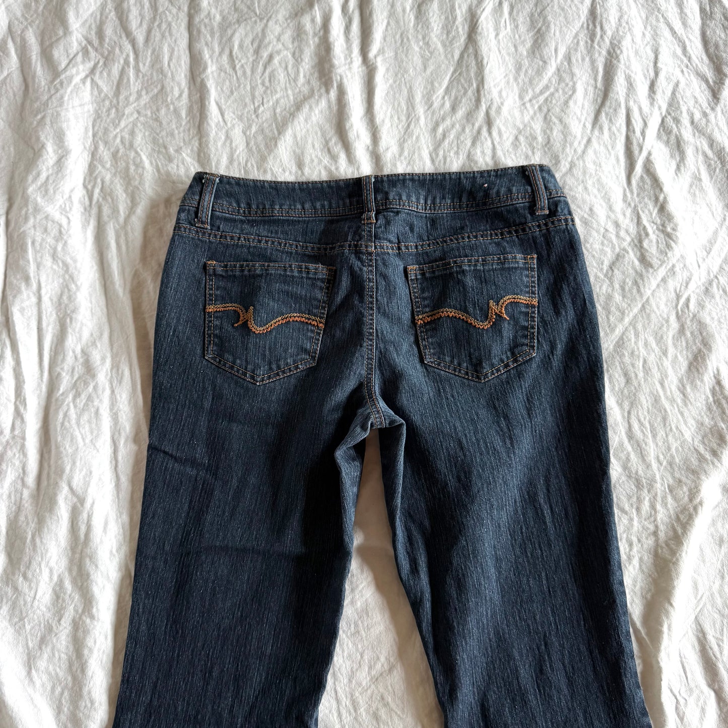 SO Low-Rise Dark Wash Flared Jeans - Size M/L