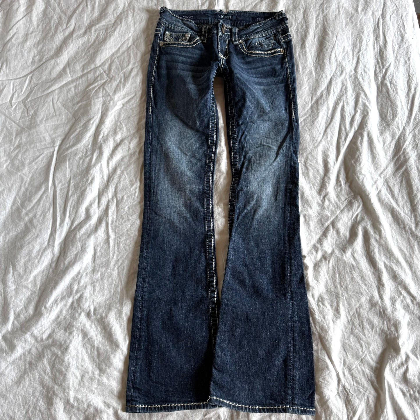 Vigoss Low-Rise Dark Wash Bootcut Jeans - Size XXS