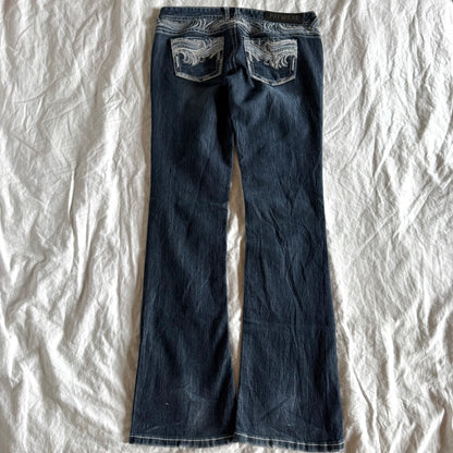 Premiere Low-Rise Dark Wash Bootcut Jeans - Size S/M