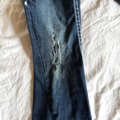 True Religion Low-Rise Dark Wash Bootcut Jeans - Size XXS