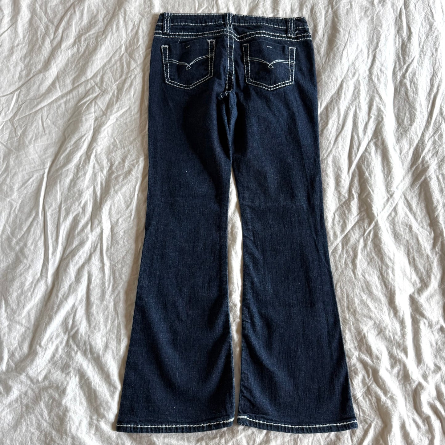 Blue Asphalt Low-Rise Dark Wash Bootcut Jeans - Size XS/S