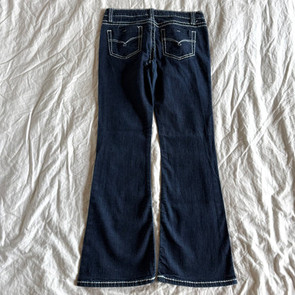 Blue Asphalt Low-Rise Dark Wash Bootcut Jeans - Size XS/S