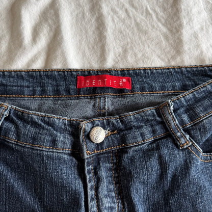 Identità Low-Rise Dark Wash Flared Jeans - Size S