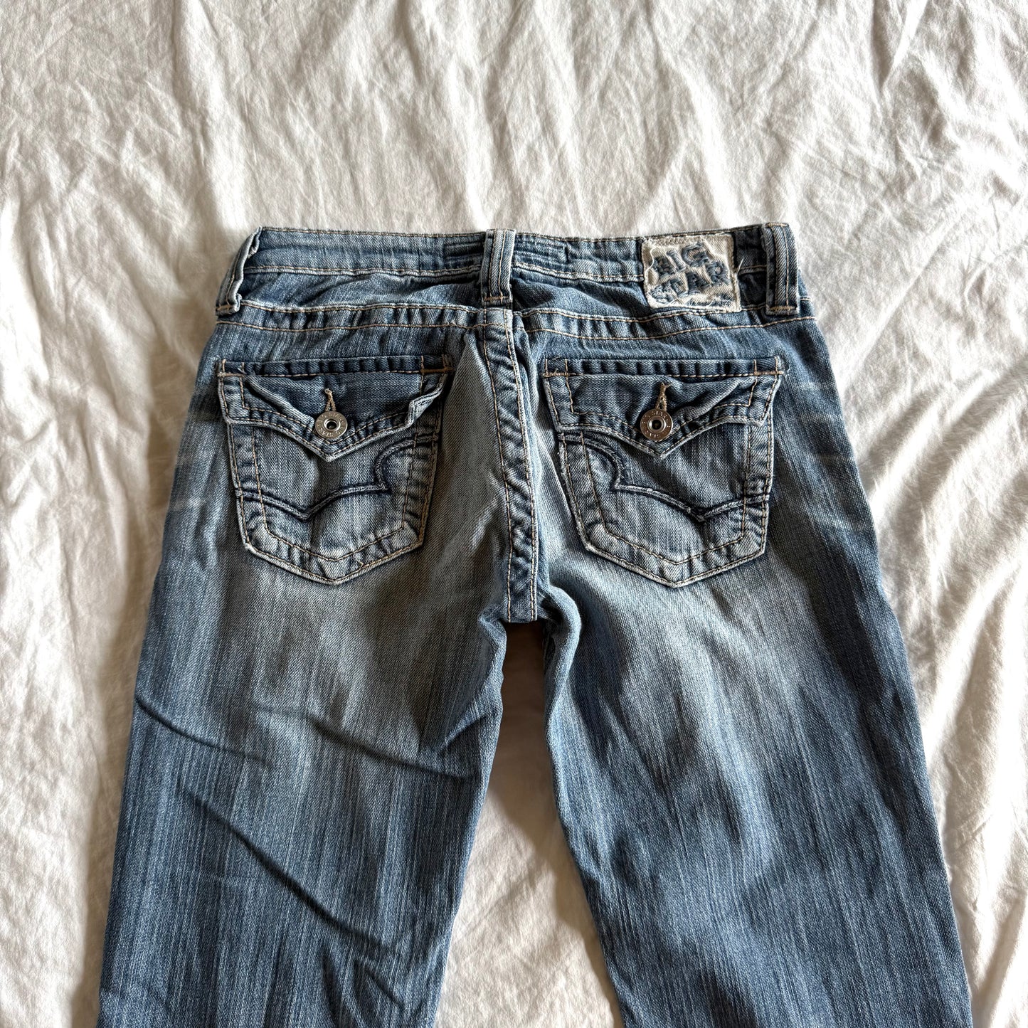 Big Star Low-Rise Light Wash Bootcut Jeans - Size XS/S