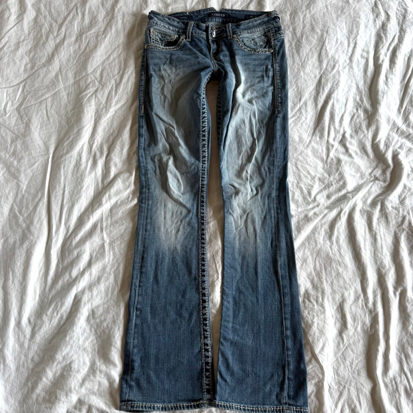 Vigoss Low-Rise Medium Wash Bootcut Jeans - Size XS