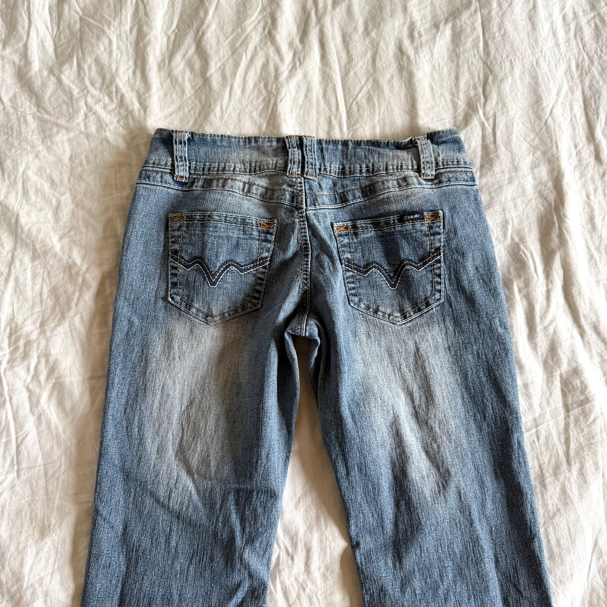 Angels Low-Rise Light Wash Bootcut Jeans - Size XS