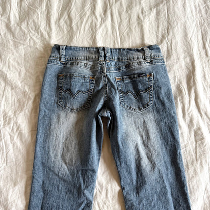 Angels Low-Rise Light Wash Bootcut Jeans - Size XS