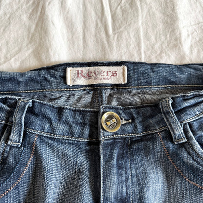 Revers Low-Rise Medium Wash Straight Fit Jeans - Size S/M
