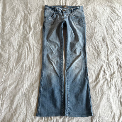 Fishbone Low-Rise Light Wash Straight Fit Jeans - Size XS/S