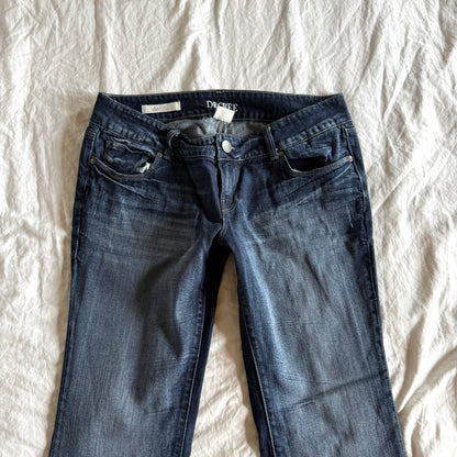 Decree Low-Rise Dark Wash Bootcut Jeans - Size L